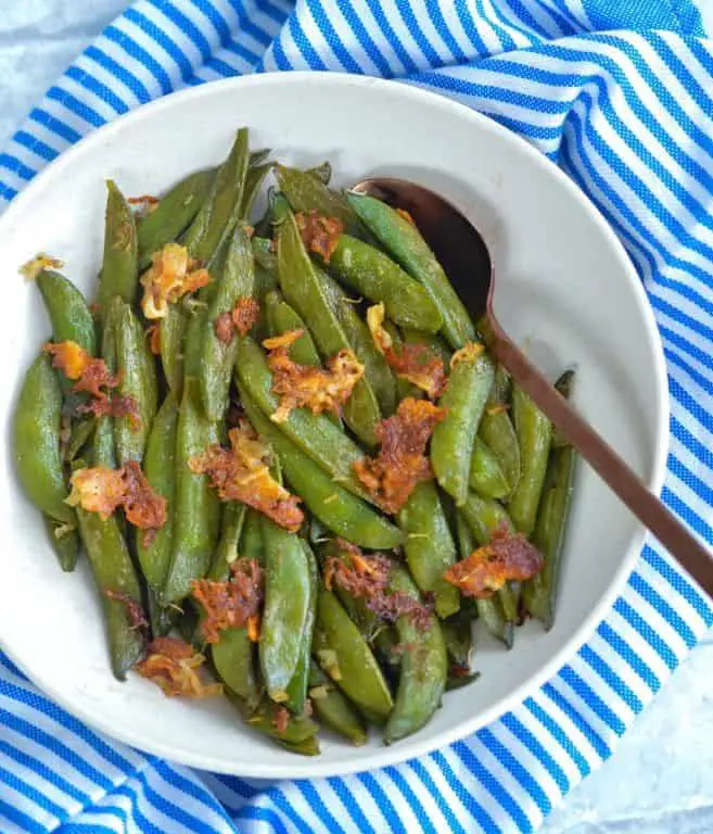 Roasted Snap Peas with Parmesan