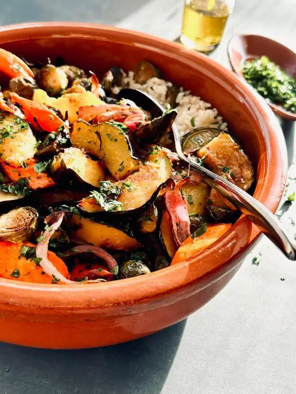 Roasted Vegetable Brown Rice Pilaf