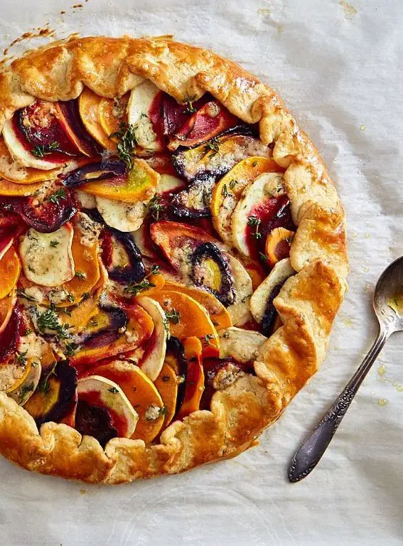Roasted Vegetable Vegan Puff Pastry Galette
