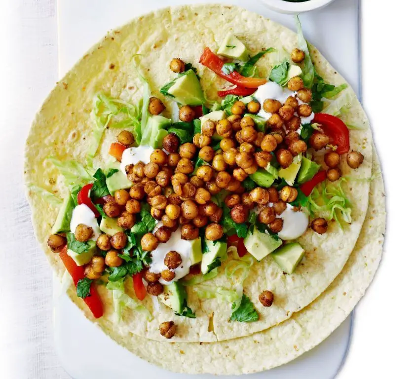 Roasted Veggie and Chickpea Wrap