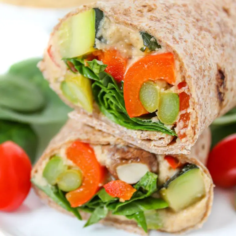 Roasted Veggie and Hummus Burritos