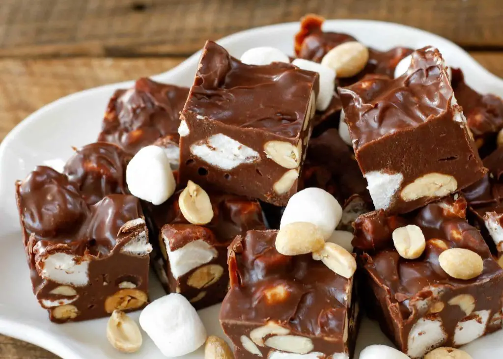 Rocky Road Fudge with Condensed Milk