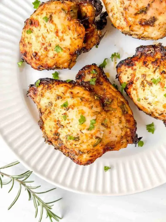 Rosemary Garlic Air Fryer Chicken Thighs