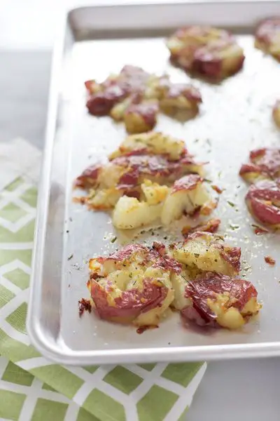 Rosemary Garlic Smashed Little Red Potatoes