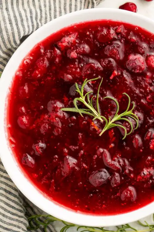 Rosemary Infused Cranberry Sauce
