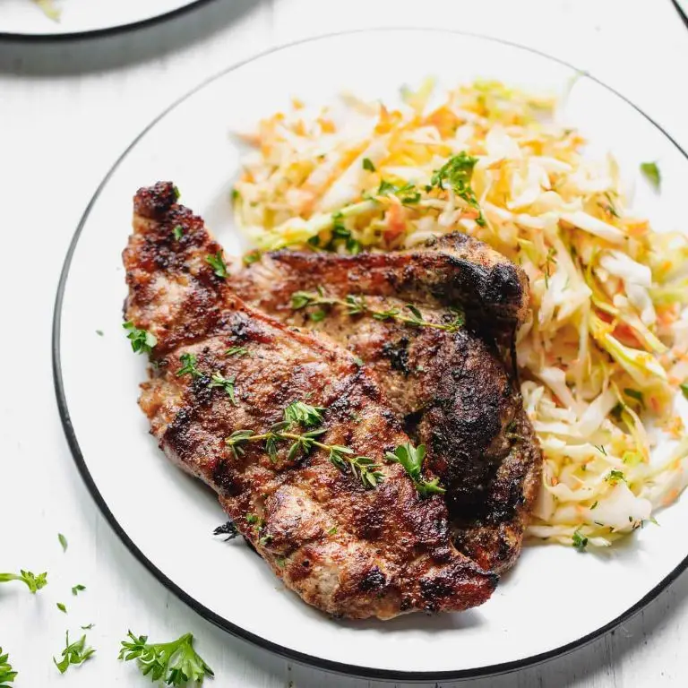 Rosemary and Garlic Grilled Pork Shoulder Steak