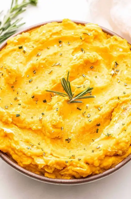 Rosemary and Thyme Mashed Butternut Squash