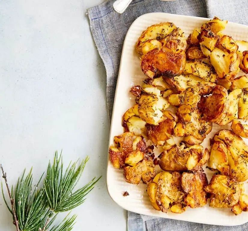 Rosemary and Thyme Smashed Potatoes