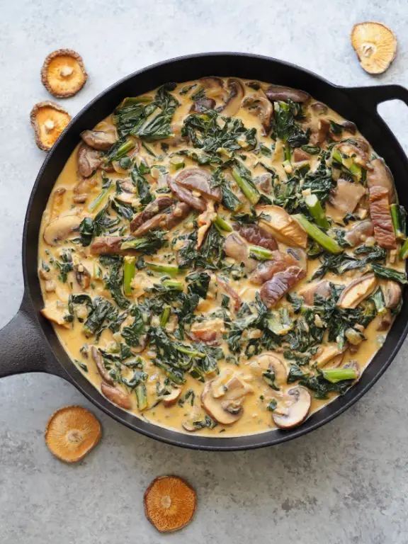 Russian Kale and Mushroom Stroganoff