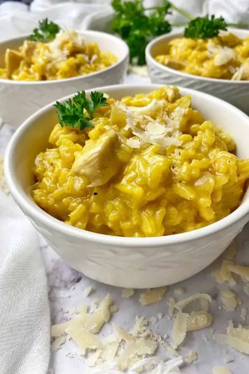 Saffron Infused Chicken Risotto