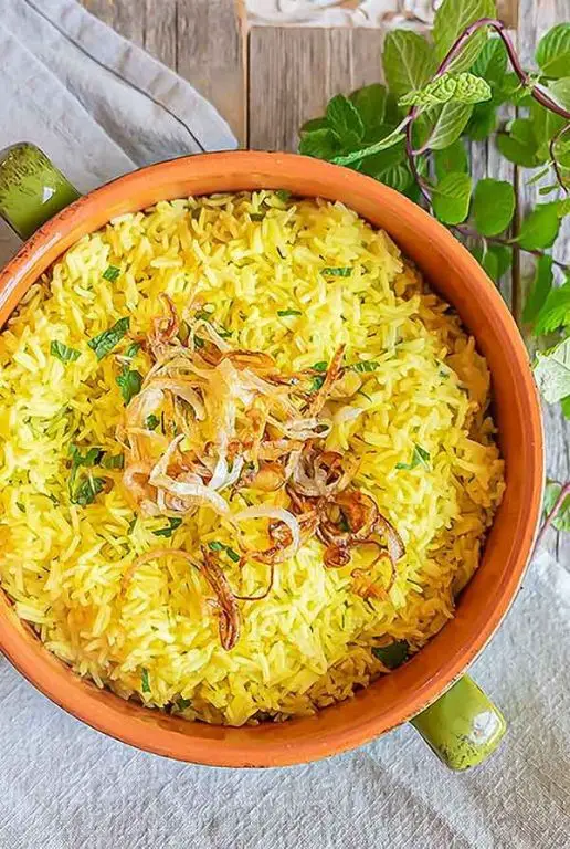 Saffron Rice with Saffron and Mint