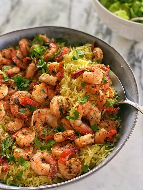 Saffron Rice with Shrimp and Saffron Butter