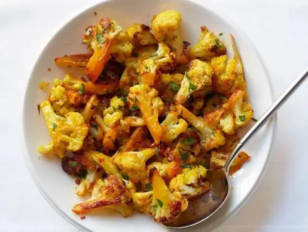 Saffron and Turmeric Roasted Cauliflower