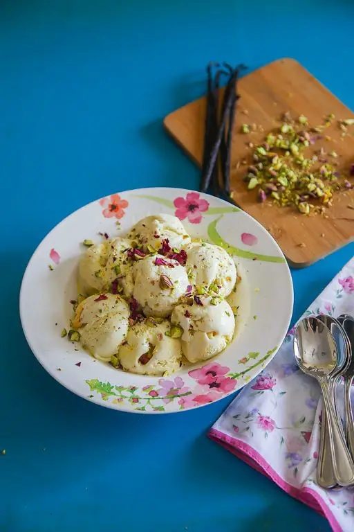 Saffron and Vanilla Bean Ice Cream