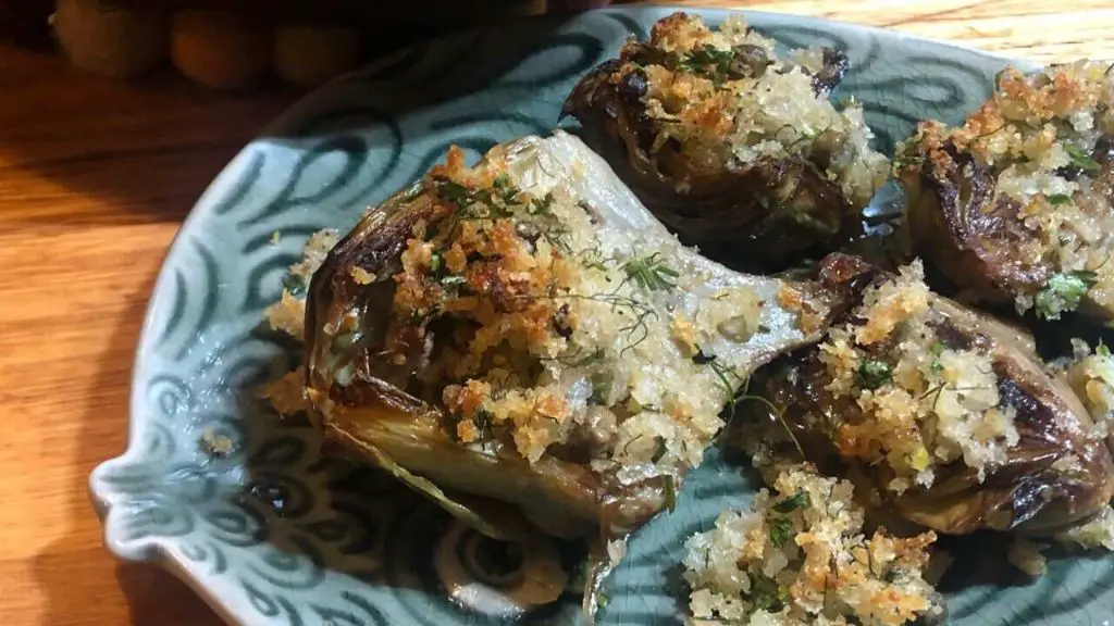 Saganaki with Artichoke Hearts