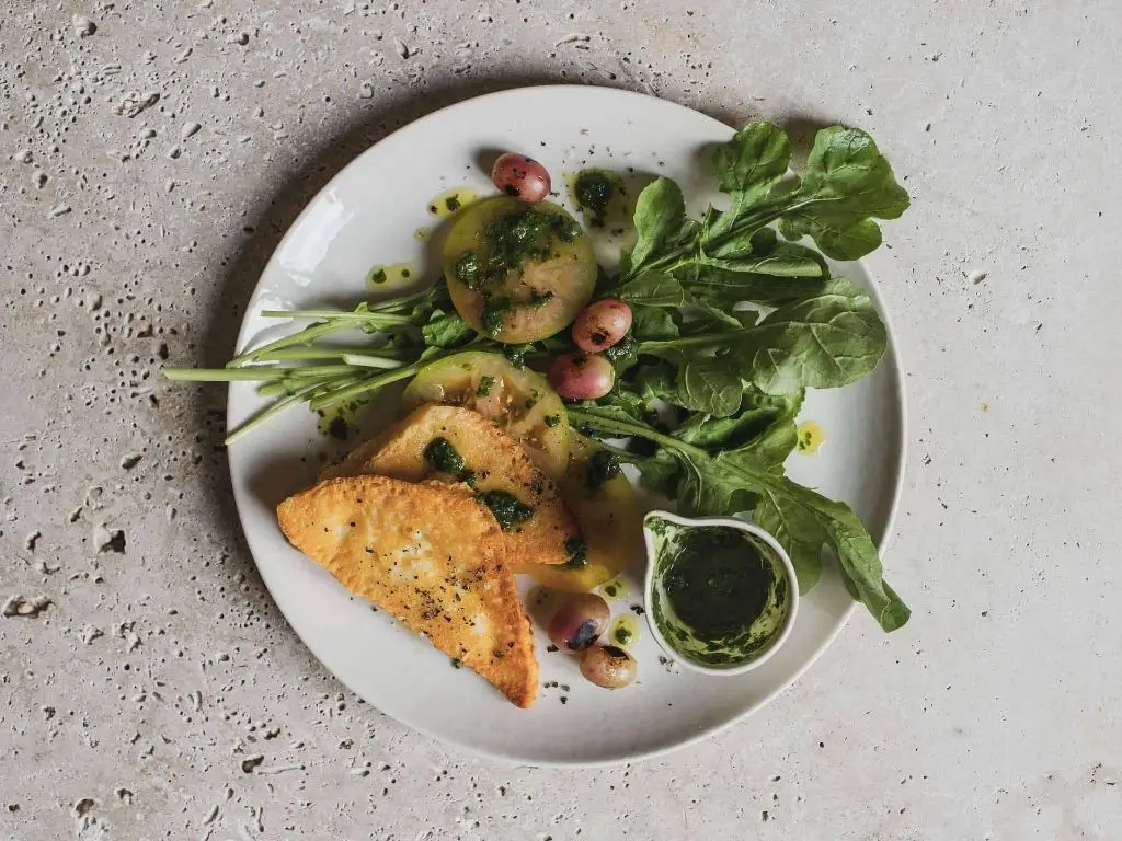 Saganaki with Fresh Basil