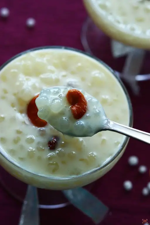 Sago Payasam with Cardamom and Nuts
