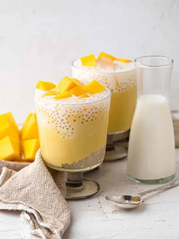 Sago Tapioca Pearls in Sweetened Milk