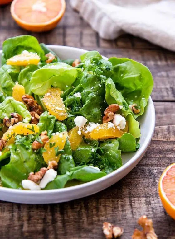 Sakura Petal Salad with Citrus Dressing