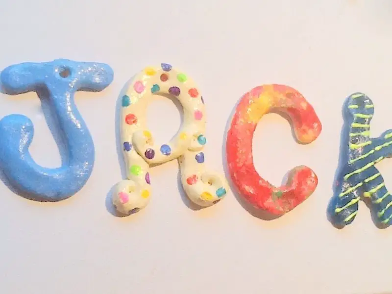 Salt Dough Alphabet Magnets