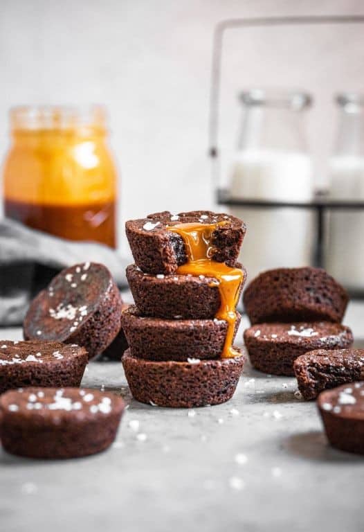Salted Caramel Brownie Mini Dessert Cups