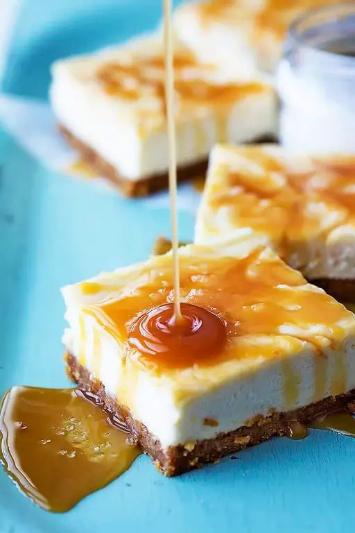 Salted Caramel Cheesecake Bars