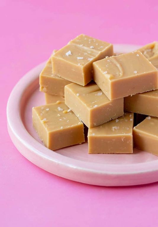 Salted Caramel Fudge with Condensed Milk