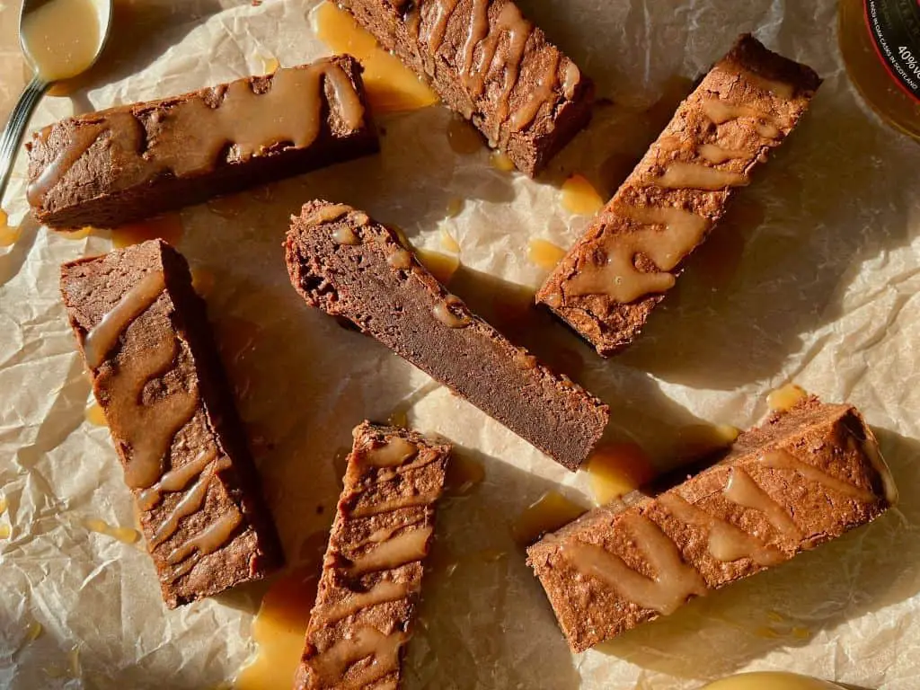 Salted Caramel Whiskey Brownies