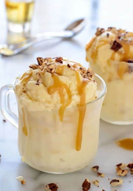Salted Caramel Whiskey Ice Cream