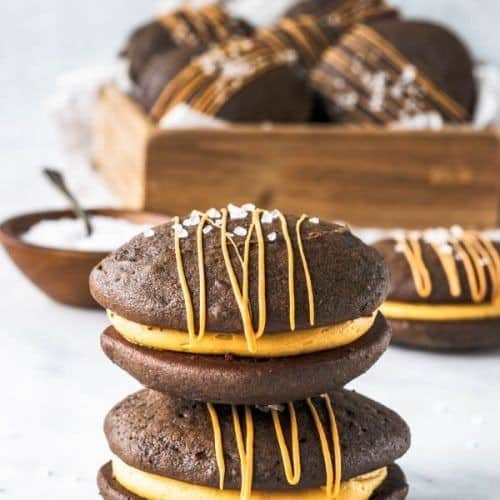 Salted Caramel Whoopie Pies with Caramel Buttercream