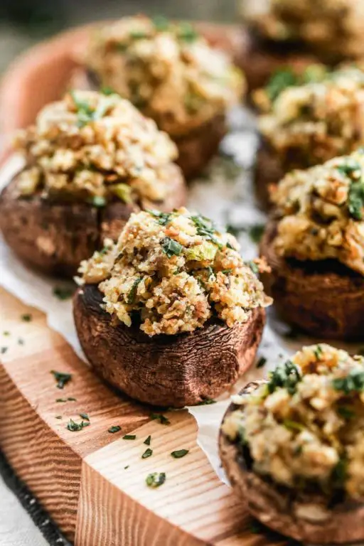 Sausage and Sauerkraut Stuffed Mushrooms