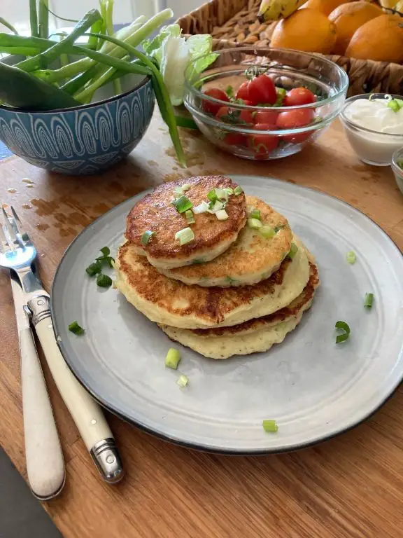 Savory Cottage Cheese Pancakes with Herbs