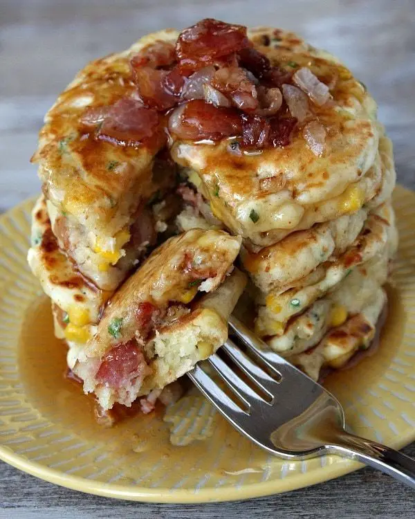 Savory Hoe Cakes with Bacon and Chives