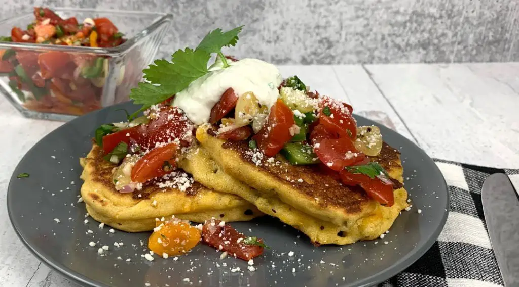 Savory Hoe Cakes with Cheese and Herbs