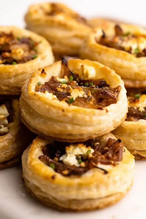 Savory Puff Pastry Tart with Caramelized Onions