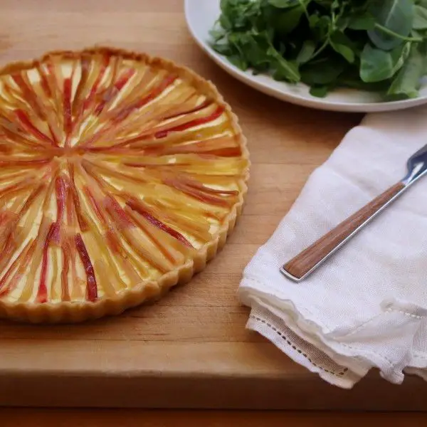 Savory Rhubarb and Goat Cheese Tart