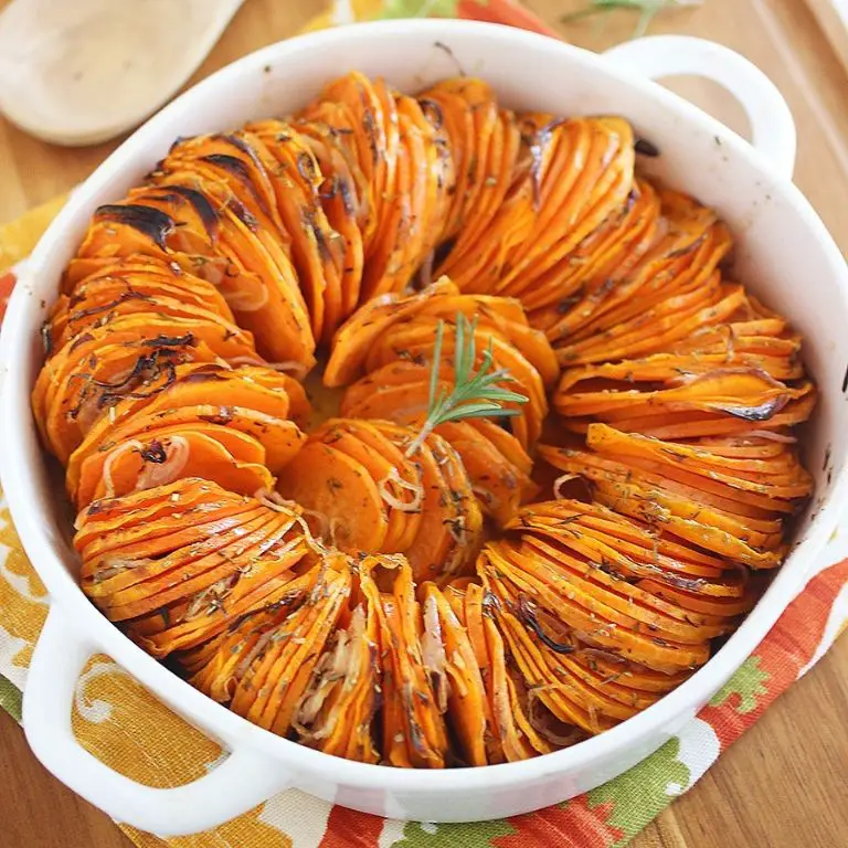 Savory Sliced Sweet Potato and Rosemary Bake