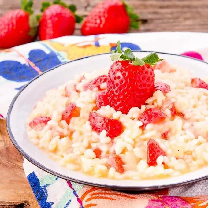 Savory Strawberry Risotto with Parmesan