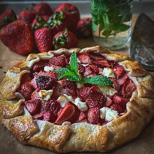 Savory Strawberry and Goat Cheese Tart