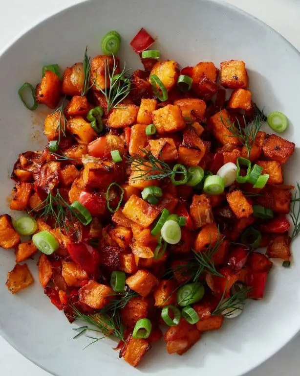 Savory Sweet Potato Hash in Air Fryer