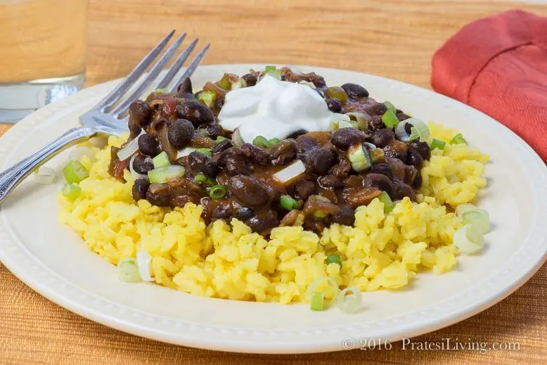 Savory Yellow Rice with Black Beans