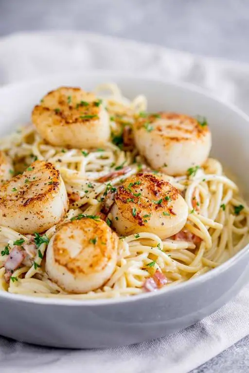 Scallop Carbonara with Pancetta