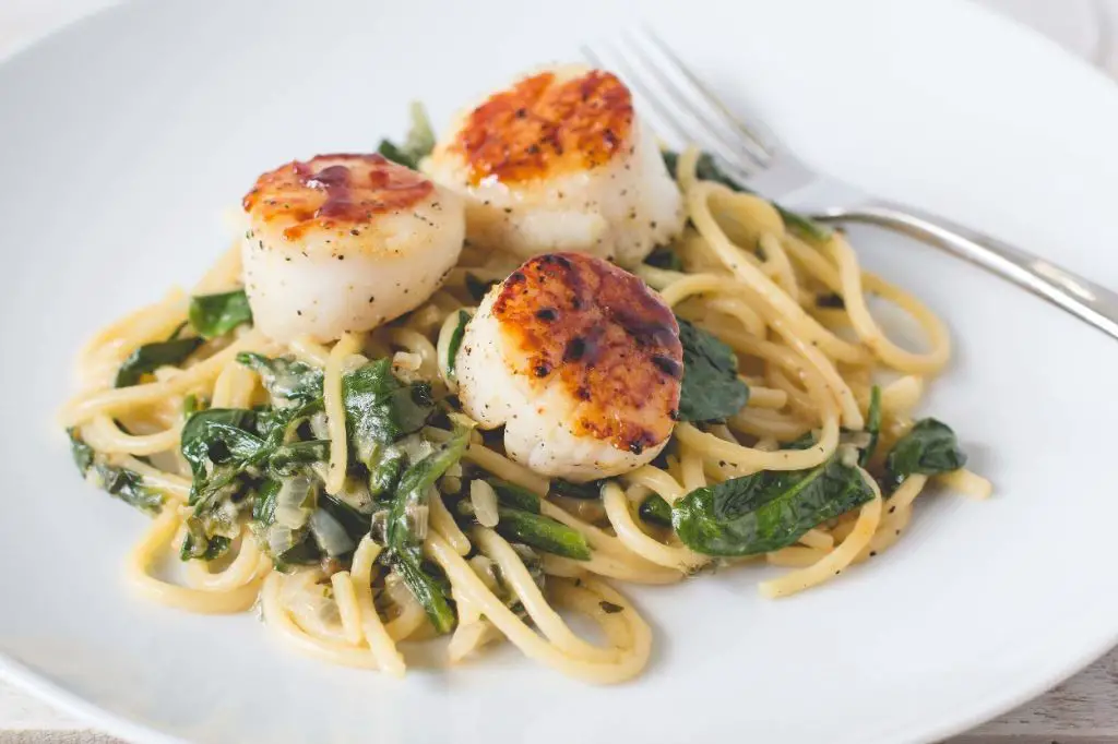 Scallop and Spinach Tagliatelle