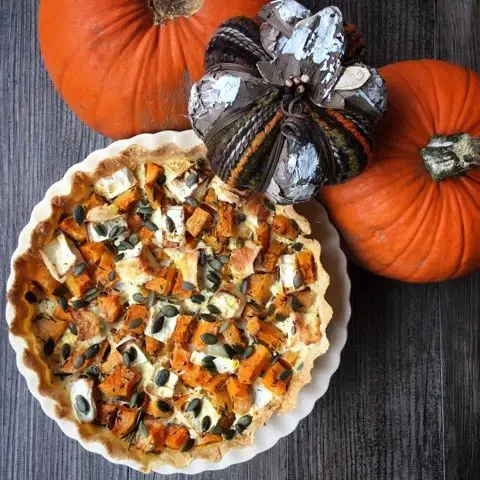 Seminole Pumpkin and Goat Cheese Tart