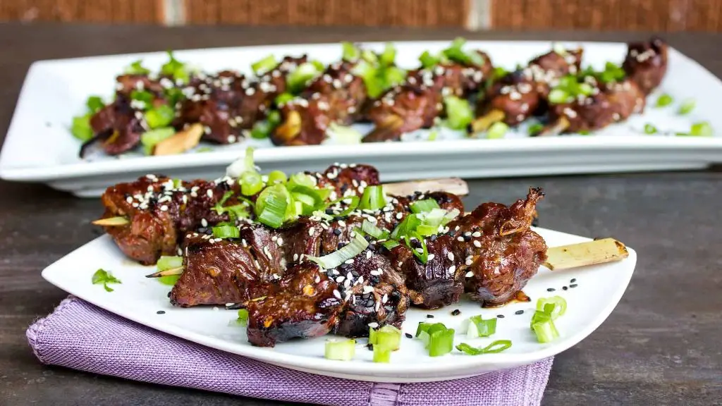 Sesame Beef Skewers with Kewpie Marinade
