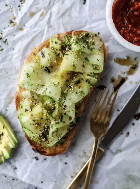 Sesame Dressing Drizzled Avocado Toast