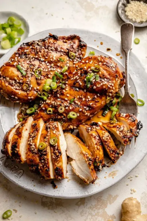 Sesame-Marinated Grilled Chicken Thighs