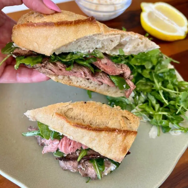 Shaved Beef and Arugula Sandwich