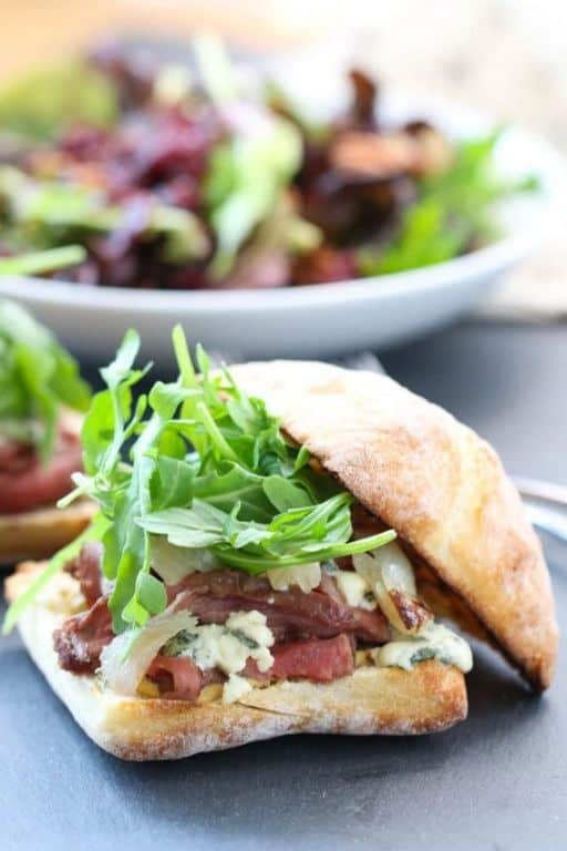 Shaved Beef and Blue Cheese Sandwich