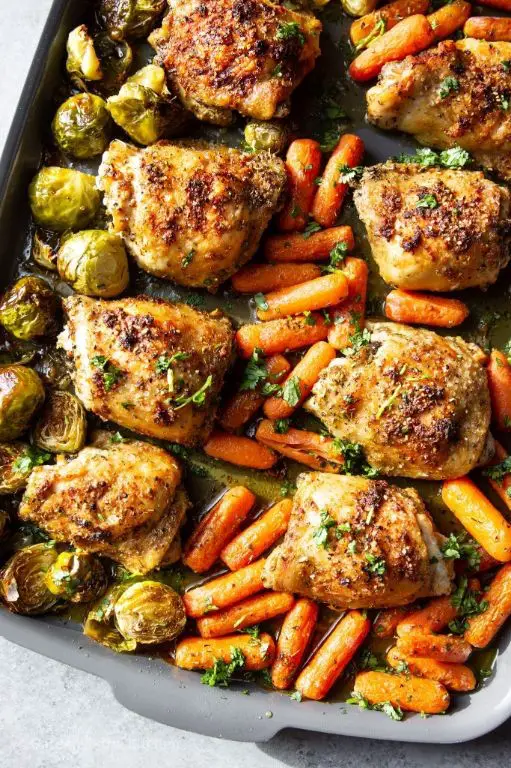 Sheet Pan Chicken Thighs with Vegetables